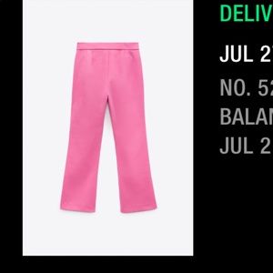 Zara bubblegum pink cropped pants NWT